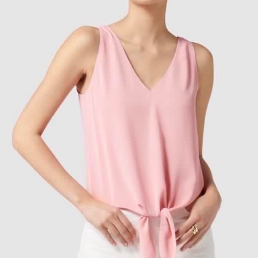 Forever New harlow V-neck top - pink